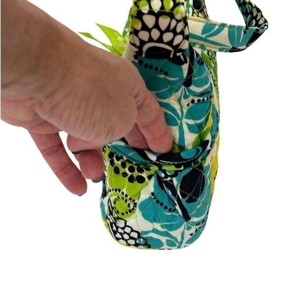 Vera Bradley Small Shoulder Bag Limes Up Yellow/Lime Green/Black/White EUC - Picture 4 of 8